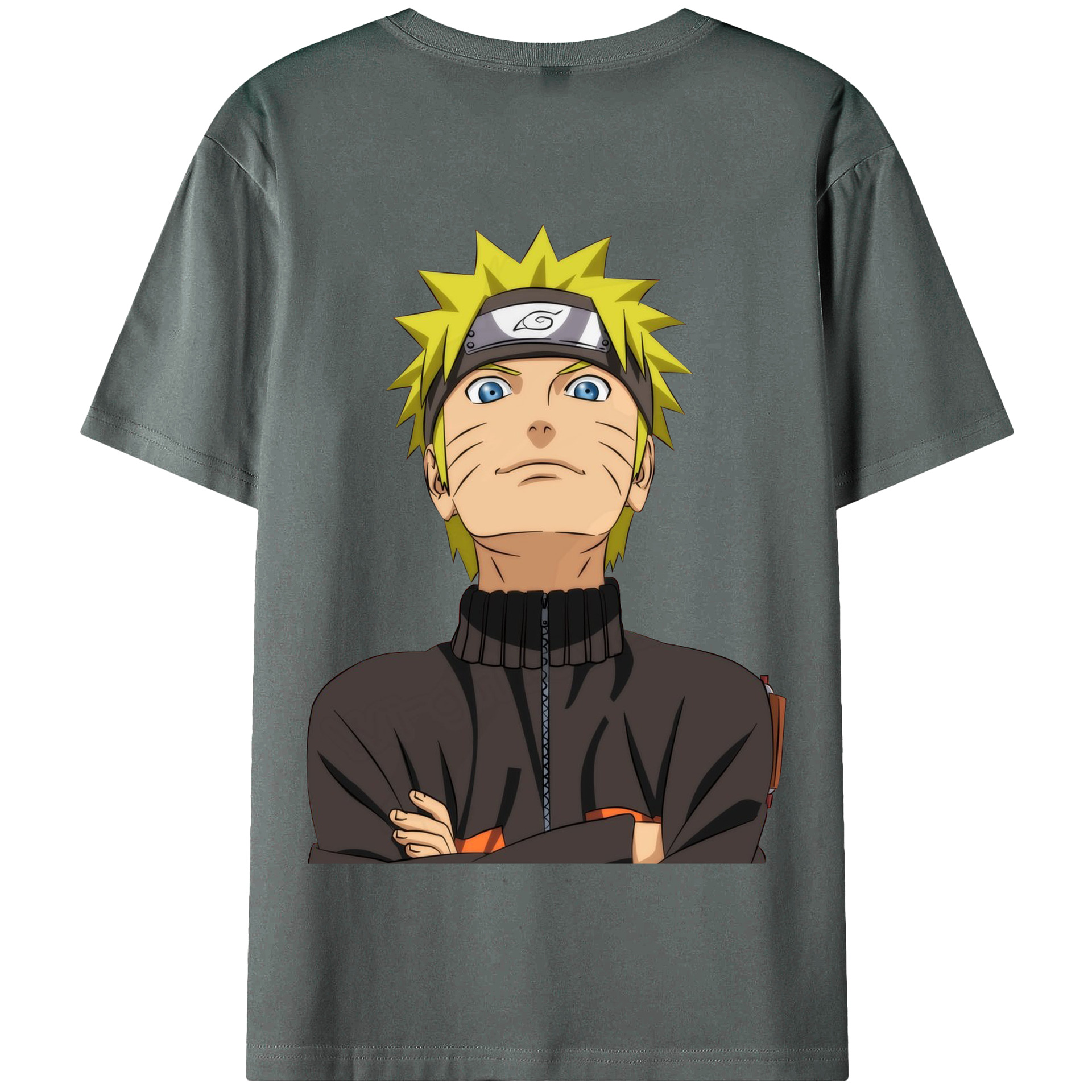 （画像用） NARUTO -ナルト- うずまき ナルト Uzumaki Naruto 綿100％半袖Tシャツ（背面プリント）